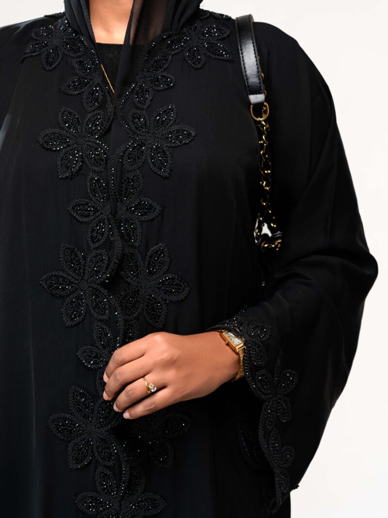 Embroidered Black Abaya