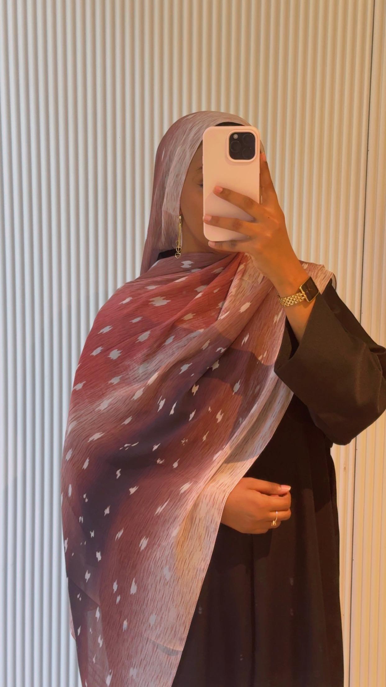 Soft Patterned Chiffon Hijab