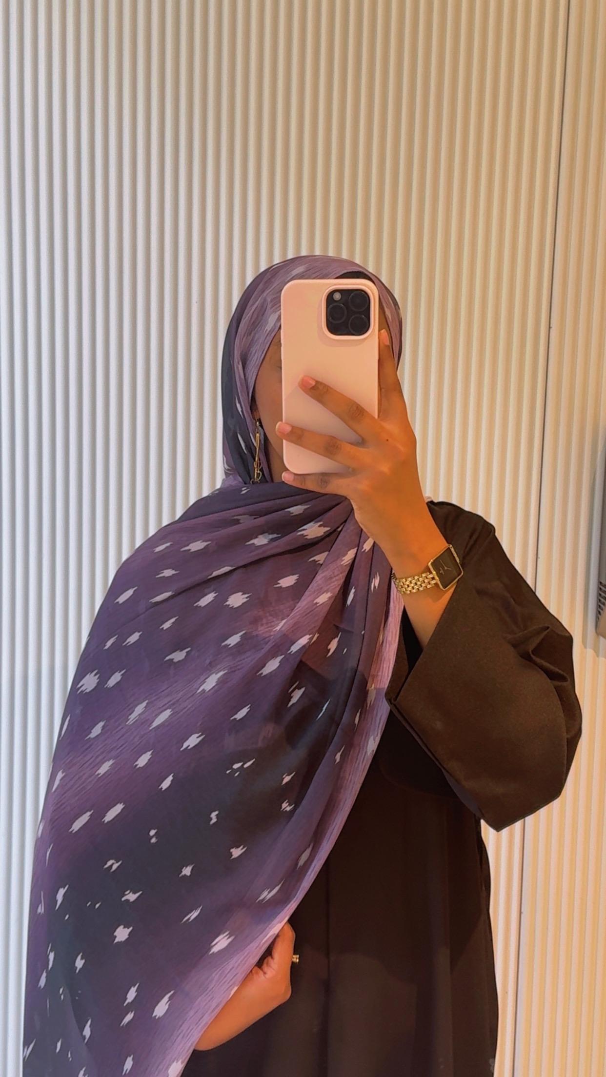 Soft Patterned Chiffon Hijab