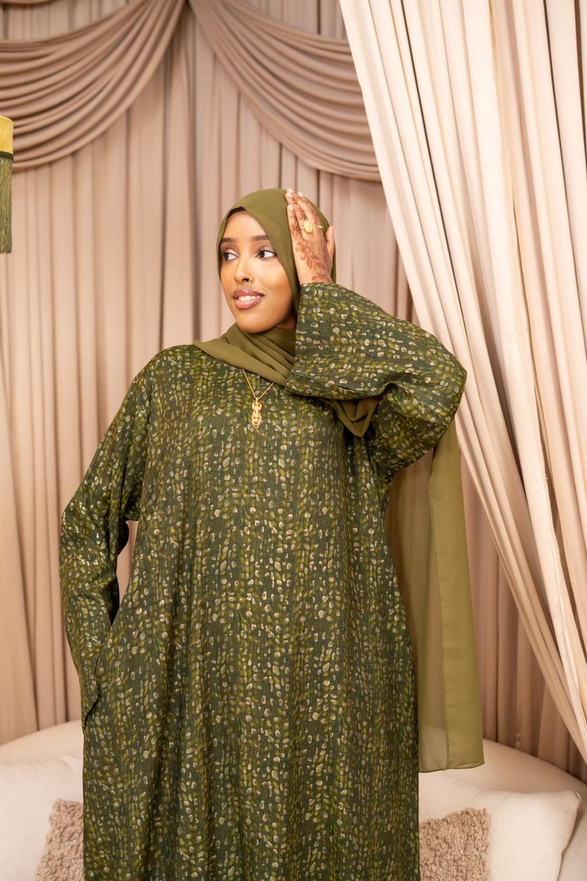 Warda Abaya in Green