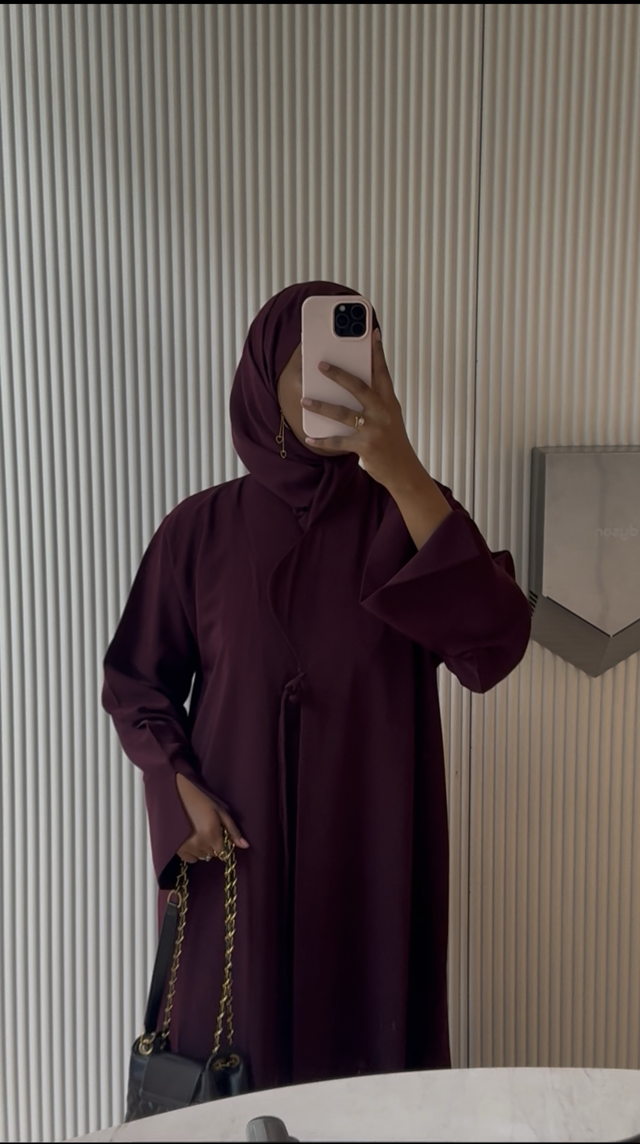 Lana burgundy abaya